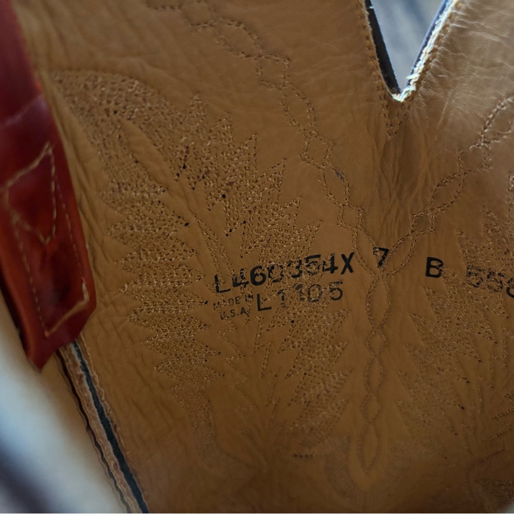 Women’s Tall Lucchese Western Cowgirl Boots Sz 7 - Picture 11 of 15